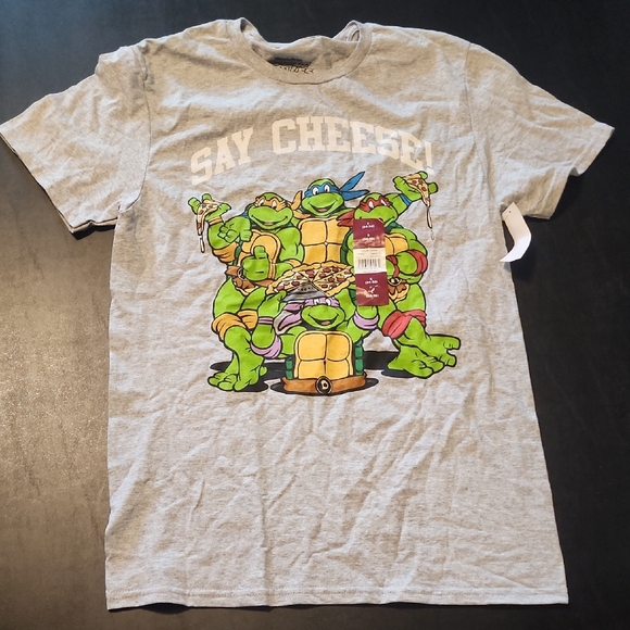 Gray Teenage Mutant Ninja Turtles Graphic T-Shirt - Picture 1 of 2